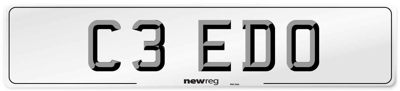 C3 EDO Number Plate from New Reg